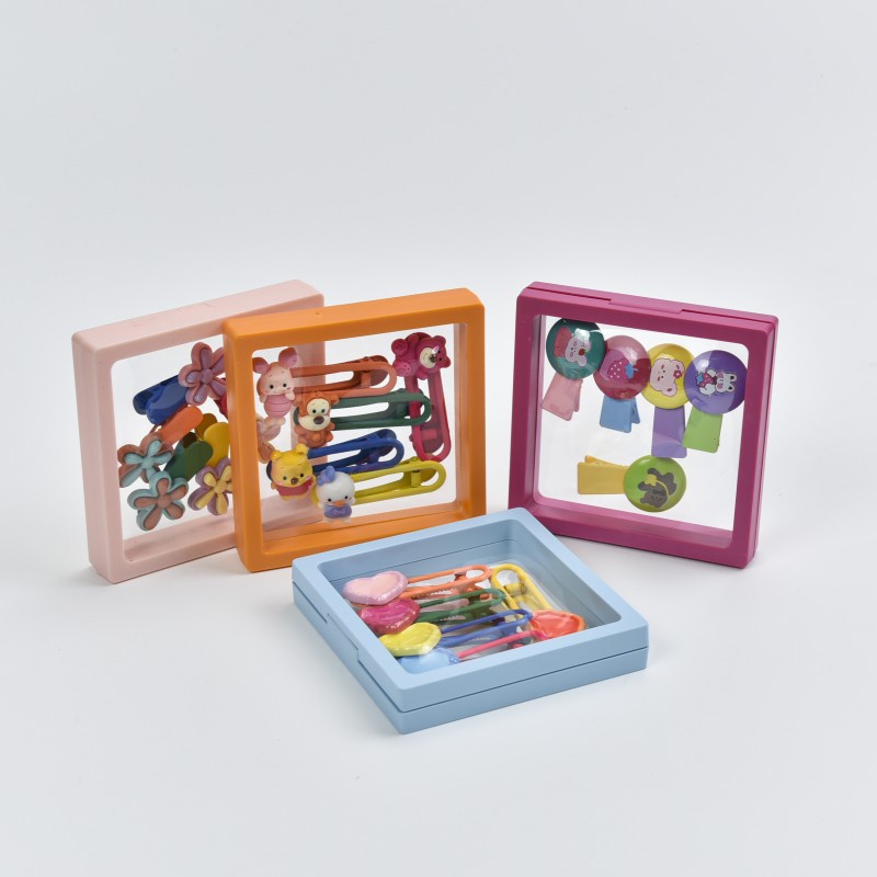 Wenplay PE Film Jewelry Rack Transparent Elastic Suspension Packaging Box Headwear Hairpin Storage Box Jewelry Display Rack