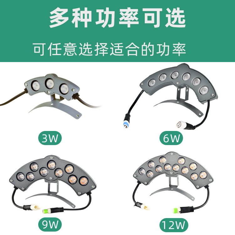 Corrugated lamp outdoor waterproof ancient building pavilion tile lamp temple ancestral hall lighting crescent lamp archway tile eaves lamp 6W