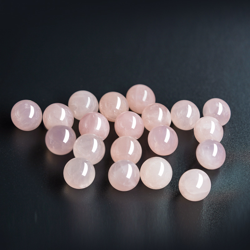 Natural Pink Crystal Half-Hole Non-Hole Through-Hole Beads DIY Jewelry Accessories Earrings Necklace Bracelet Crystal Loose Beads Wholesale