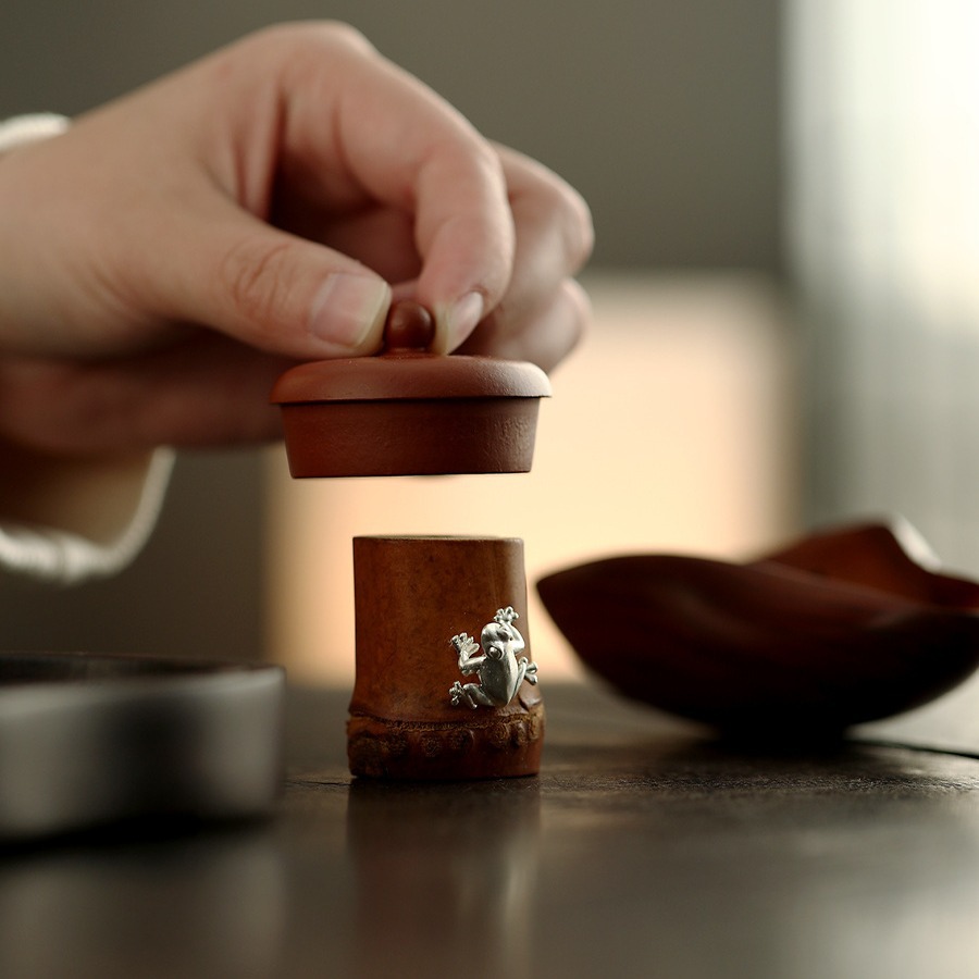 Bamboo root cover set mini small incense incense holder tea ceremony accessories household indoor creative small incense burner ornaments manufacturers wholesale