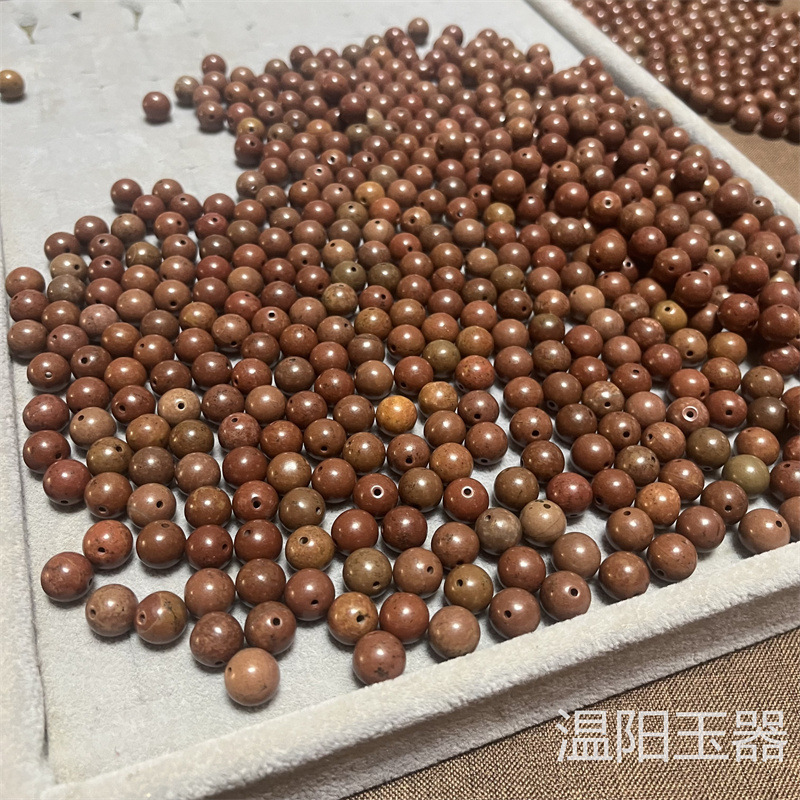 Factory wholesale Surabaya Red Rose Stone loose beads bracelet rose stone loose beads Xuan Huang Rose Stone loose beads rose stone beads