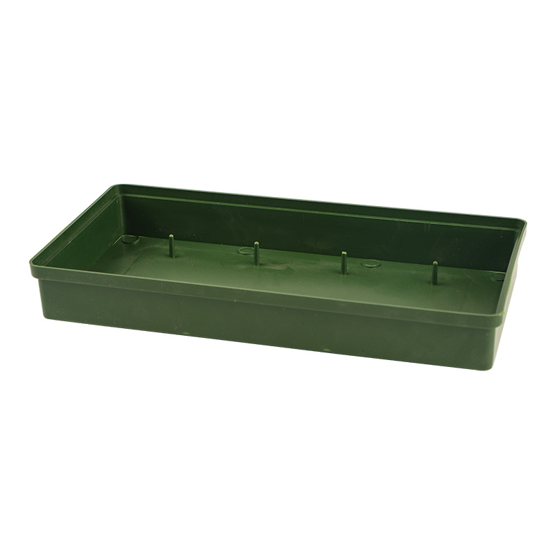 Flower Mud Tray Plastic Flower Arrange Pin Tray Rectangular Pin Tray Flower Arrange Base Flower Packaging Products Round Pin Tray Green Bowl