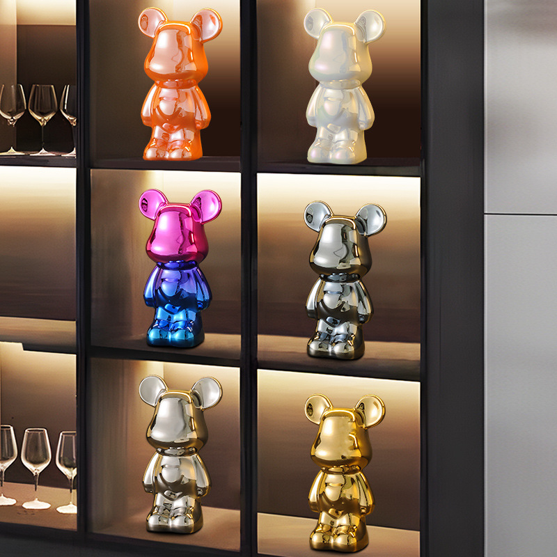 Violent Bear Living Room Tv Cabinet Light Luxury High-End Ceramic Wine Cabinet Decoration Ornaments Home Internet Celebrity New Home New House