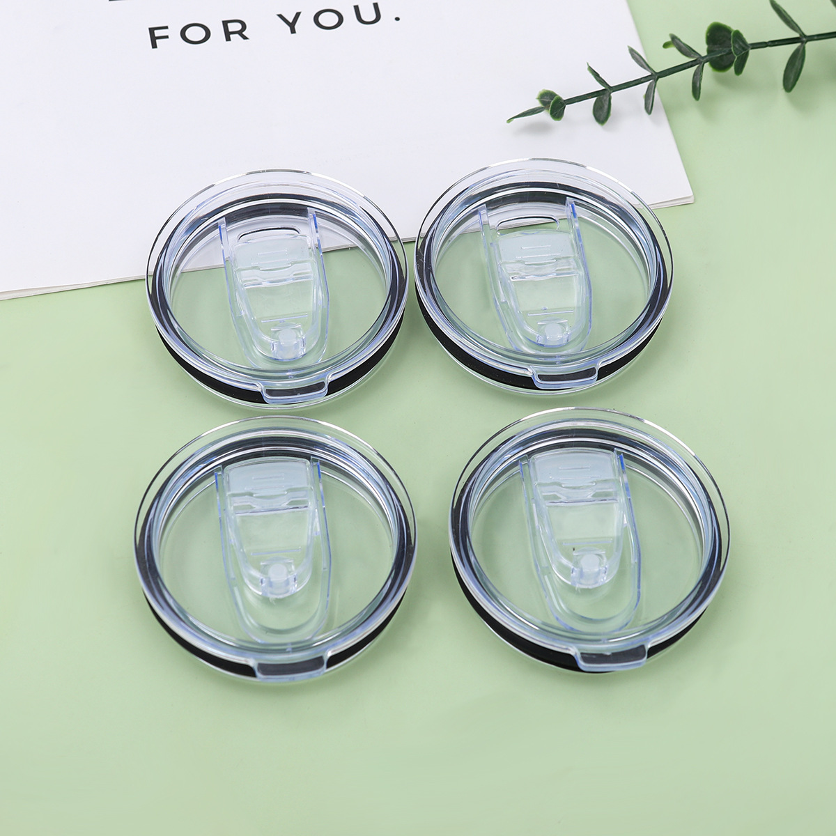 20 oz30 oz round head push lid egg cup push lid silicone sealed PP square push lid anti-overflow cup lid thermos cup lid