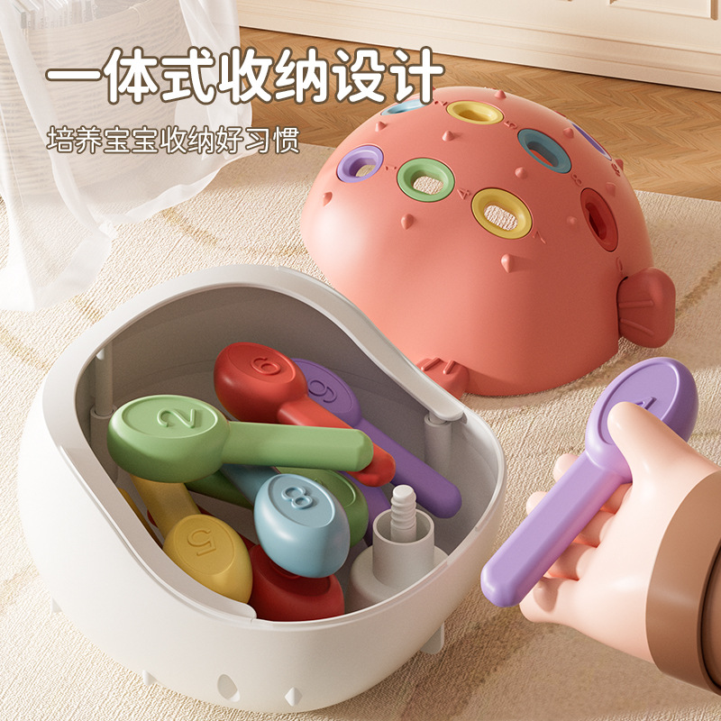 Cross-Border Early Education Puzzle Concentration Training Baby Finger Fine Movement Hand-Eye Coordination Hedgehog Nail Insertion Toy