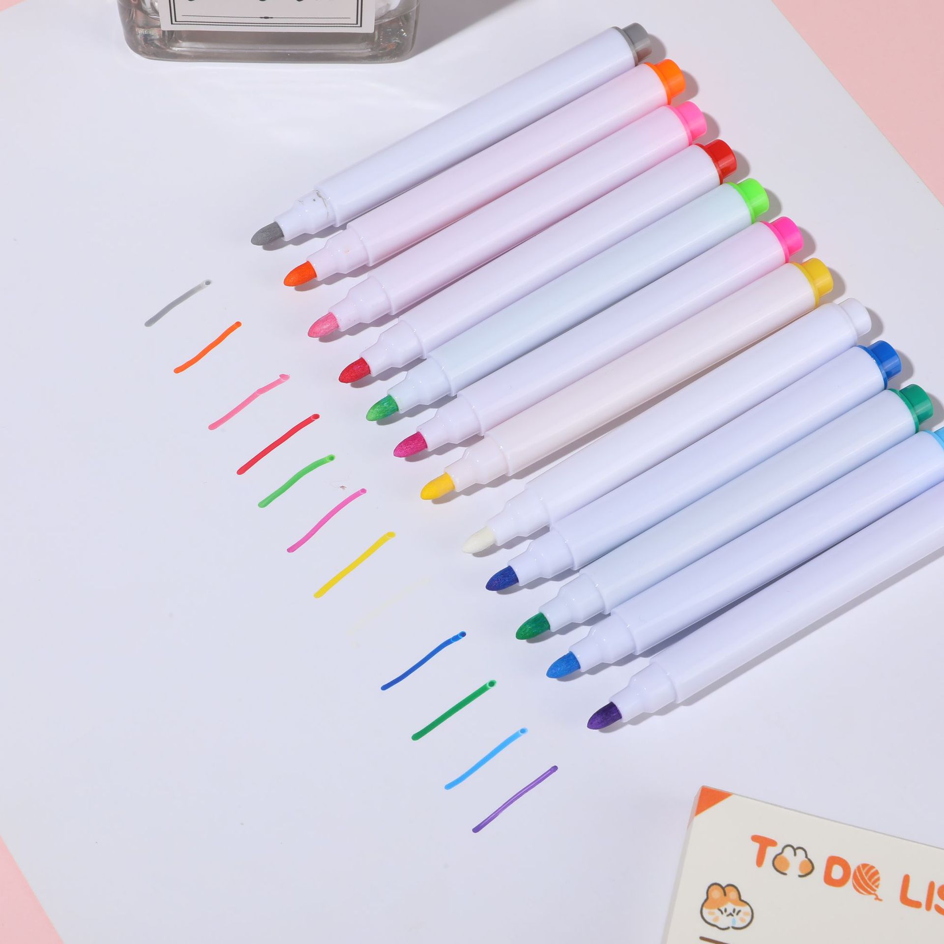 Colorful Environmentally Friendly Liquid Chalk Dust-Free and Erasable Led Fluorescent Light Board Pen Kidsren's Graffiti Painting Erasable Blackboard Pen