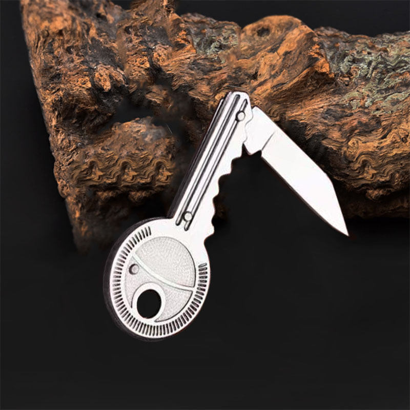 Folding Knife, Fruit Knife, Knife Sheath, Stainless Steel Multi-Functional Key Knife, Outdoor Mini Knife