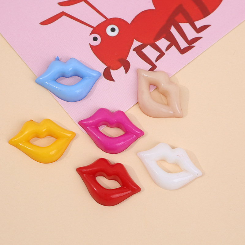 Плюшевая игрушка животного с красным ртом, плоским дном, красными глазами и круглым красным носом, симуляция рта, аксессуары, оптовая продажа