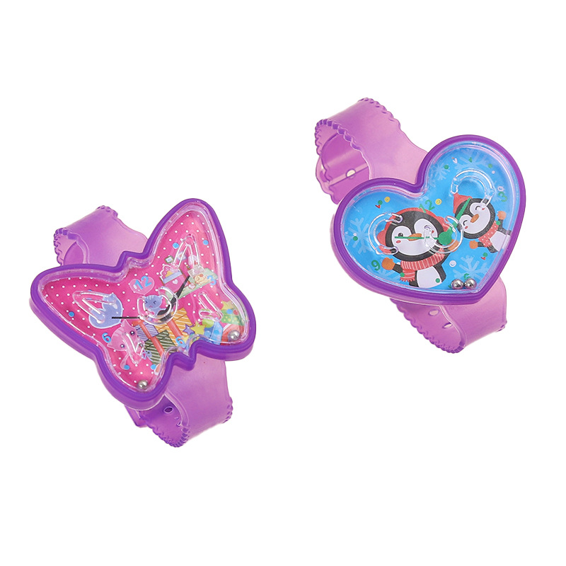 Children's cartoon cute heart butterfly maze watch maze toy cross-border accessories wholesale