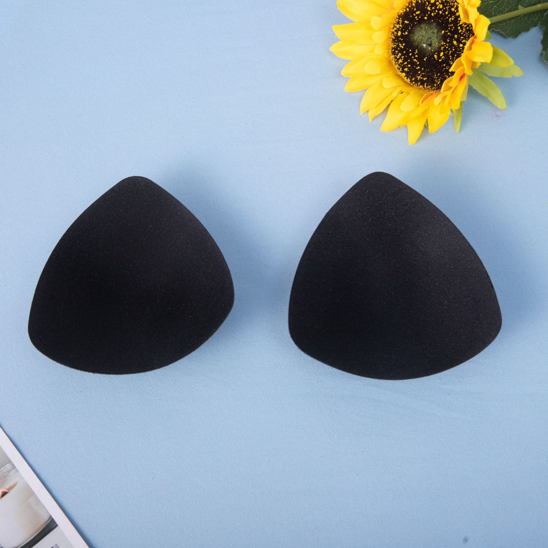 Triangle Sponge Chest Mat Yoga Suit Swimwear Insert Thin Women's Triangle Mold Cup Split Bra Traceless Push-up Chest Mat
