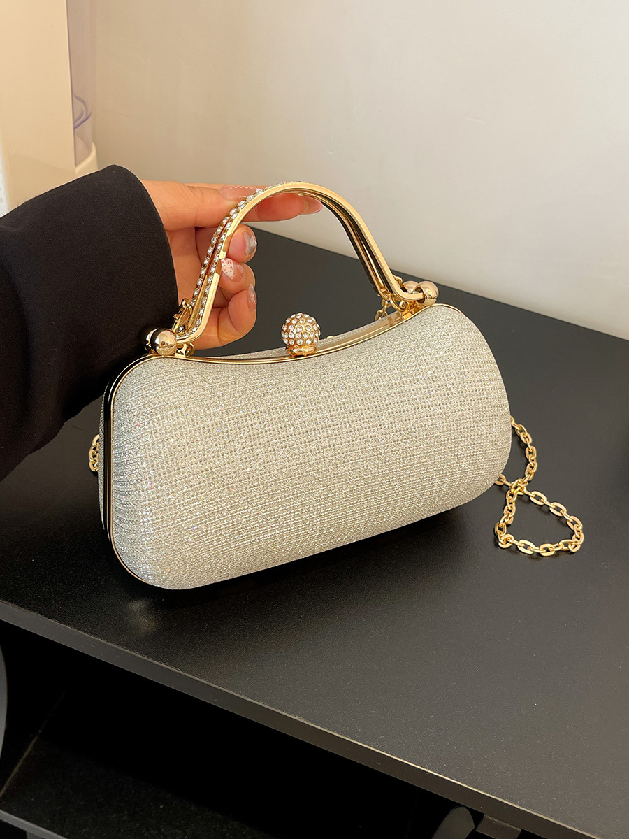 Handbag Women's 2025 New Fashion Evening Bag Elegant Socialite Chanel Style Bag High-grade Chain Shoulder Bag