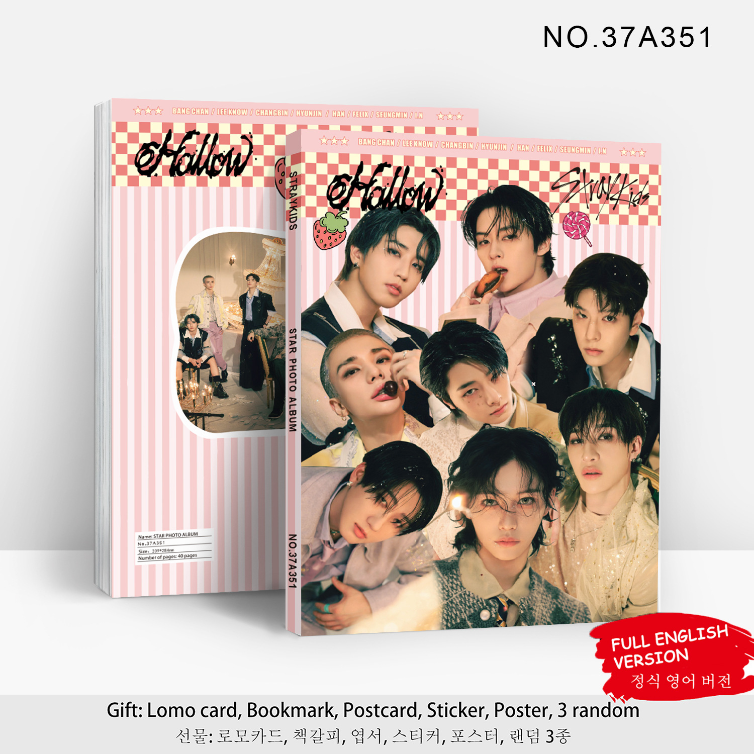 Spot 80P Star Album Straykids New Hollow Peripheral High-Definition Star Photo Album Contains Gifts
