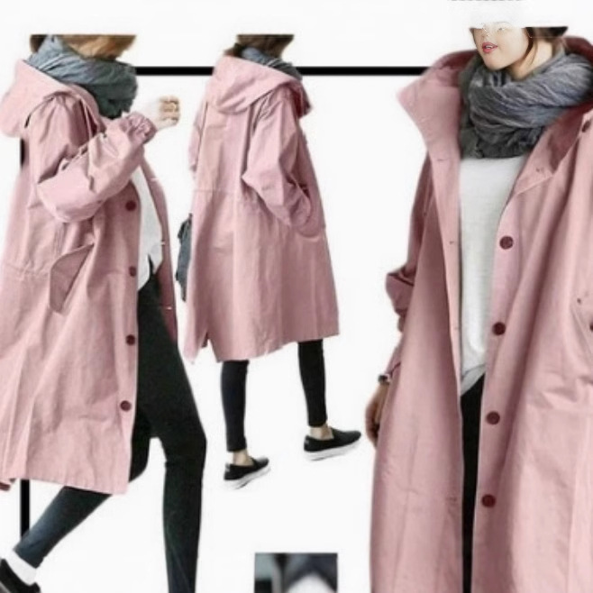 European and American 2025 New Autumn Fashion Casual Long Sleeve Mid-length Elegant Loose Waist Coat with Buttons for Women