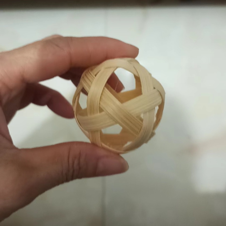 Bamboo Weaving Football Crafts Cuju Hollow Ball Props Weaving Rattan Ball Hydrangea Bamboo Strip DIY Handmade Pendant