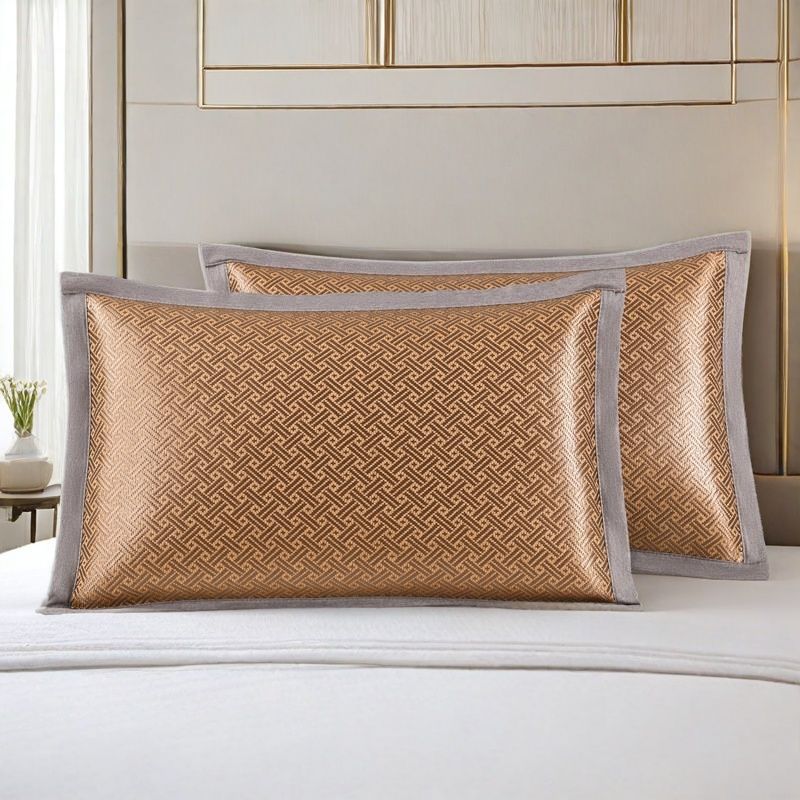 Summer Ice Silk Pillowcase Cooling Mat Pillowcase Adult Anti-Oil Cooling Bamboo Pillowcase Single Rattan Pillow Core Cover Pair Buy 2
