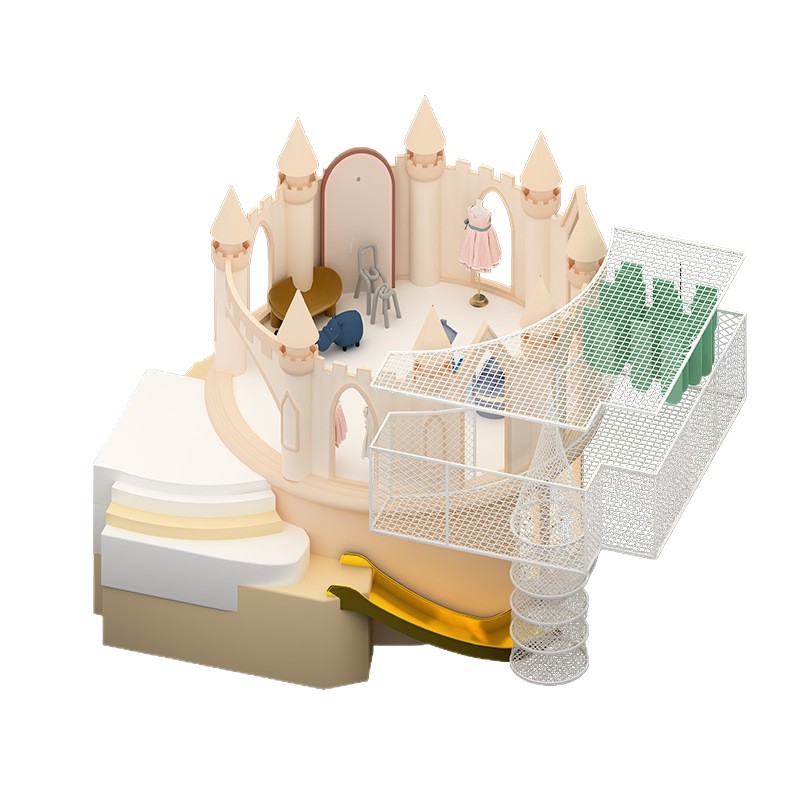 Large and Small Indoor Naughty Castle Amusement Facilities Customized Parent-Child Playground Slide Trampoline Children's Fun Children's Playground