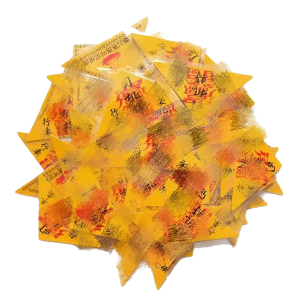 Factory Direct Sales of Various Waterproof Plastic-Sealed Peace and Auspicious Triangle Charms That Can Be Carried with You to Receive Lucky Bags