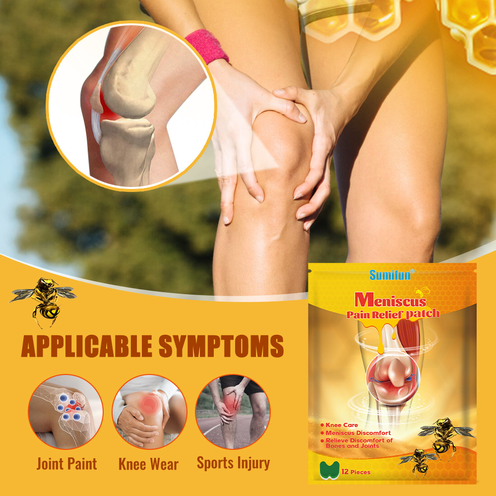 Sumifun Cross-Border Amazon Meniscus Care Patch Bee Venom Joint Knee Patch Analgesic Plaster Patch in Stock