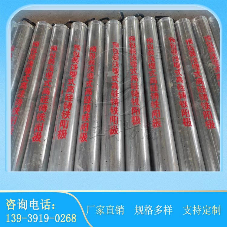 High Silicon Cast Iron Anode 273*6000mm Segmented Prefabricated Deep Well Anode with External Current