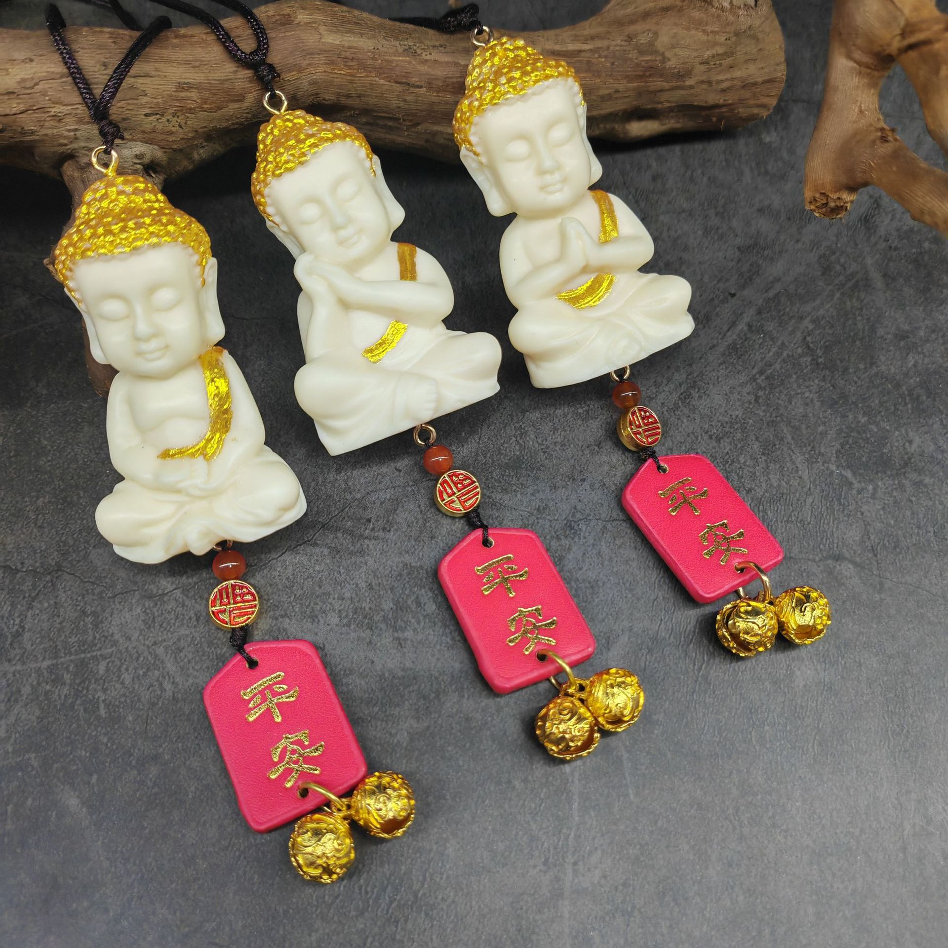 Ivory Bodhi Fruit DIY Baby Buddha Lotus Base 240/Set Ornaments Bodhisattva Tea Pet Crafts Car Hanging Decorations