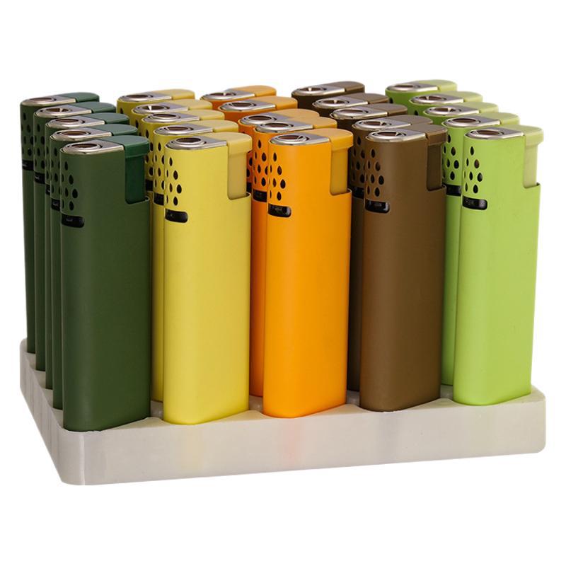 Lighter UV color printing wholesale metal straight blue flame pulley disposable lighter printing do LOGO windproof lighter