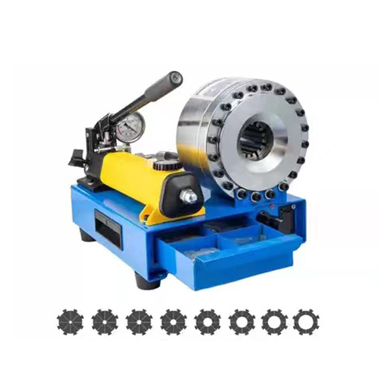 Manual Hydraulic Pipe Shrink Machine High Pressure Oil Pipe Clasp Machine Small Household Portable Rubber Hose Locking Machine Car Pipe Presser