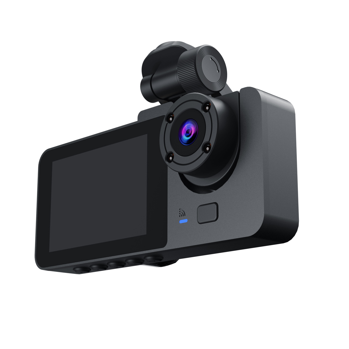 Car 3 camera three recording three lens driving recorder 3 dvr HD night vision 1080 with reversing image