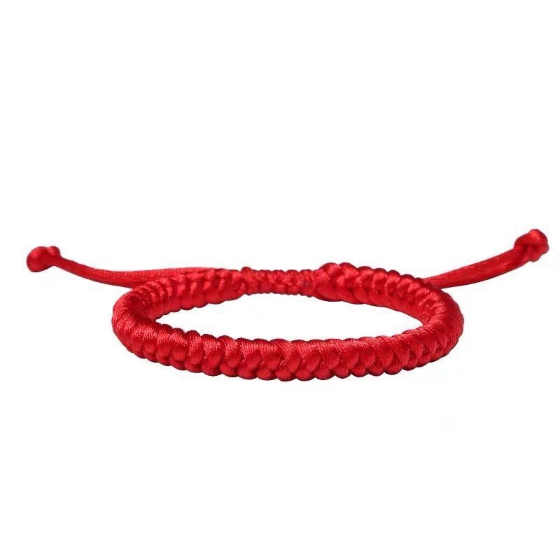 Simple new women's hand-woven hand rope geometric diamond knot Dragon Boat Festival red rope colorful rope bracelet wholesale