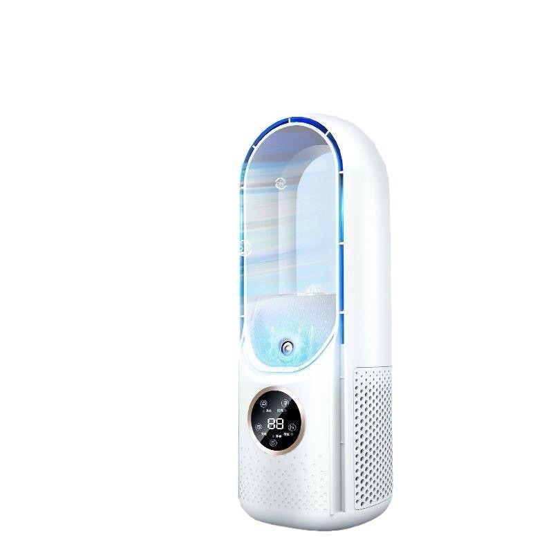 New Style Blaneless Fan Large Wind Countertop Fan Household Dormitory Ultra-quiet Refrigeration Small Air Conditioning Cold Fan