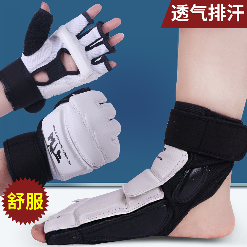 Taekwondo Gloves, Half-Finger Gloves, Adult and Children's Sanda Gloves, Men's and Women's Sandbag Training, Fighting Hand and Foot Shock Protection