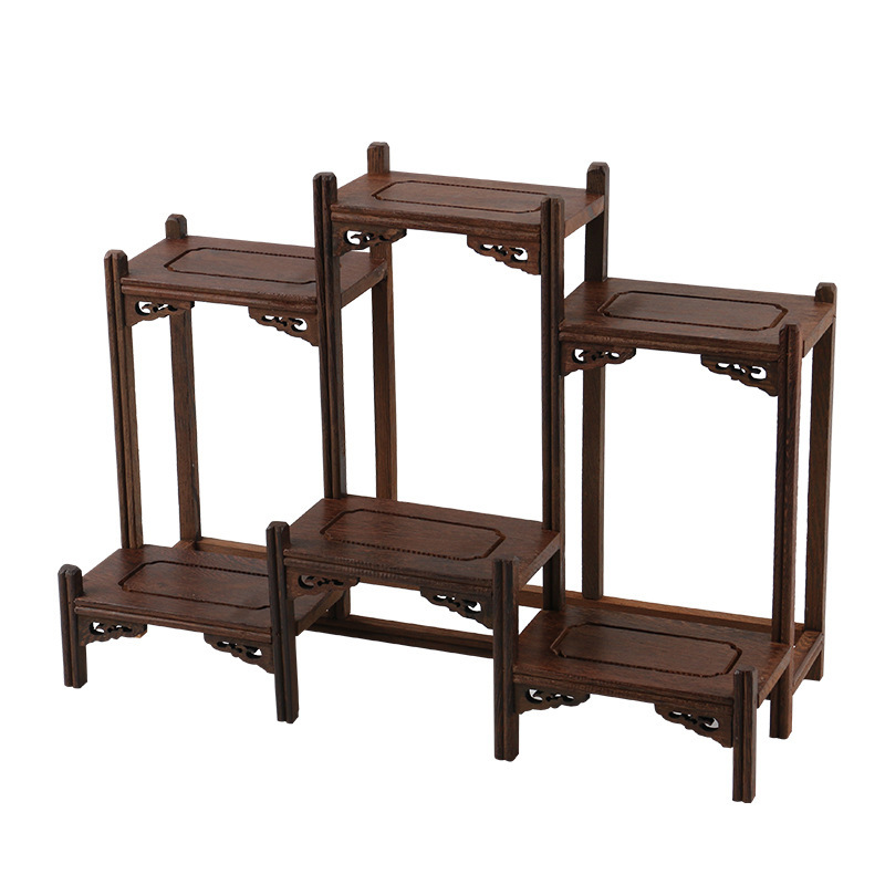 Chicken Wing Wood Bogu Rack Small Storage Rack Decoration Ornaments Teacup Teapot Display Rack Multi-Layer Storage Rack