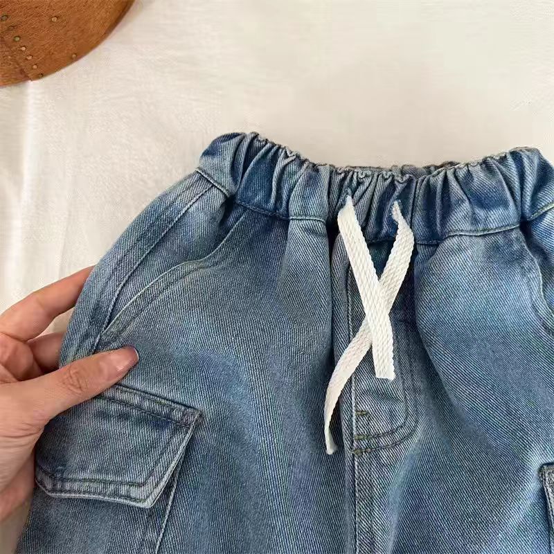 Summer New Boys' Denim Shorts Thin Outer Wear Triple Pants Casual Children's Pants Little Boy's Hot Pants 2025