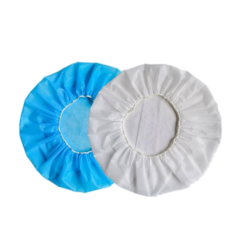 Disposable Non-Woven Round Hat Chef Hat Men's and Women's Food Work Hat Breathable Dust-Proof Hood Anti-Oil Stain Anti-Hair