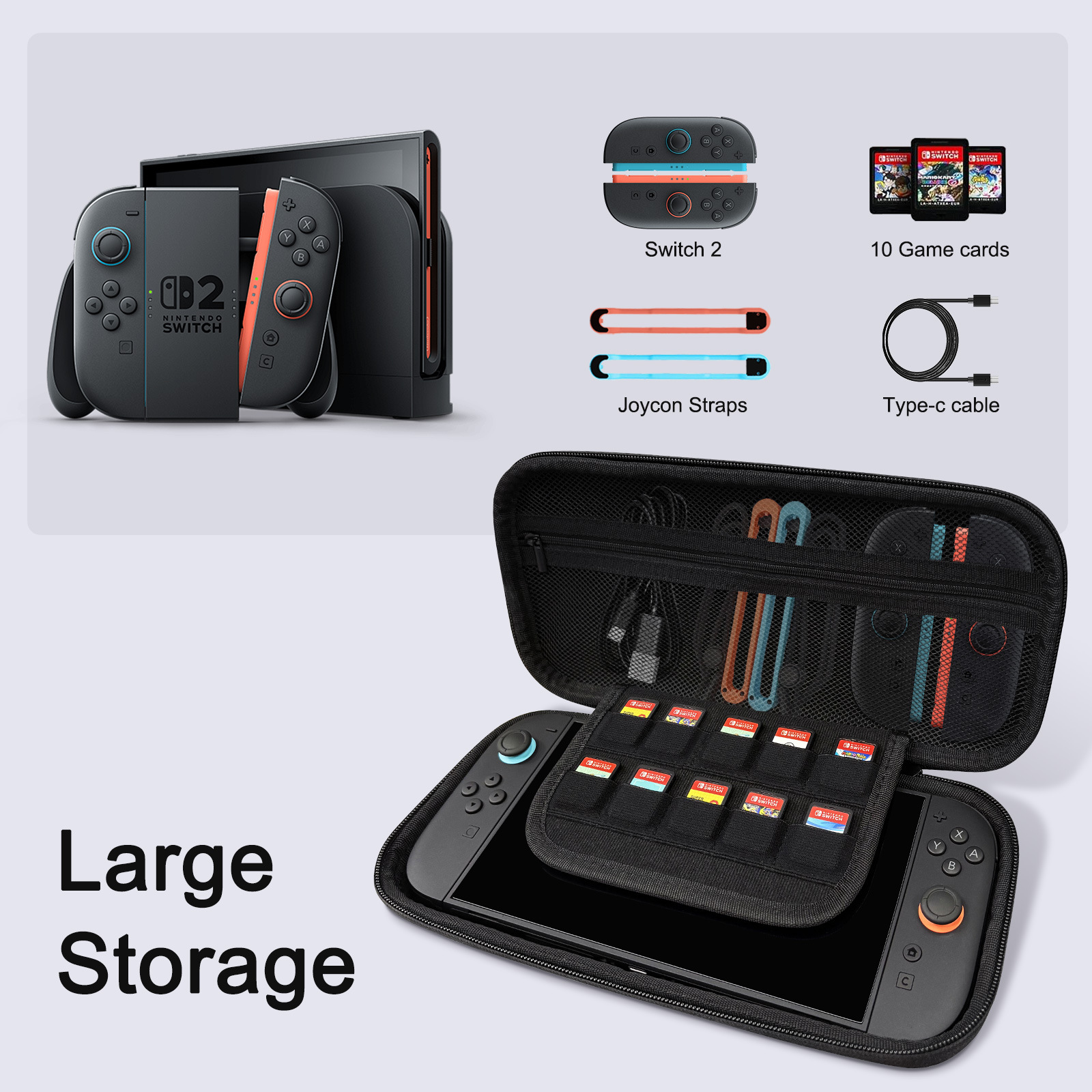 Yoopeo Youpai Switch 2 Game Console Cosmetics Bag Ns2 Cosmetics Bag Eva with Cassette Storage Yp116