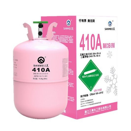 Sanmei R410A Refrigerant Net Weight 10kg Refrigerant for Car Air Conditioning, Hvac, Cold Storage, Inverter, and Environmentally Friendly