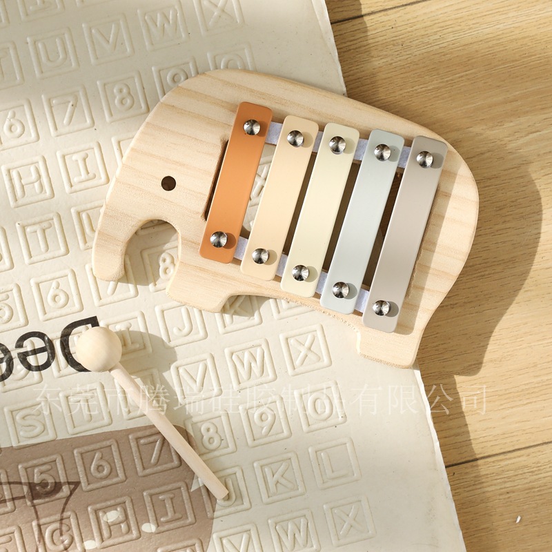 Orff percussion instrument 5-tone baby elephant playing piano children's educational toys baby music early education thumb piano