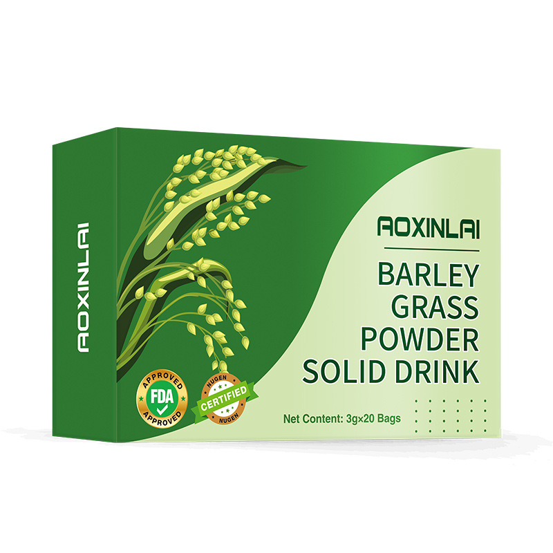Foreign Trade Cross-Border E-Commerce Dietary Fiber Satiety Barley Green Juice Powder English Version Barley Seedling Powder in Stock