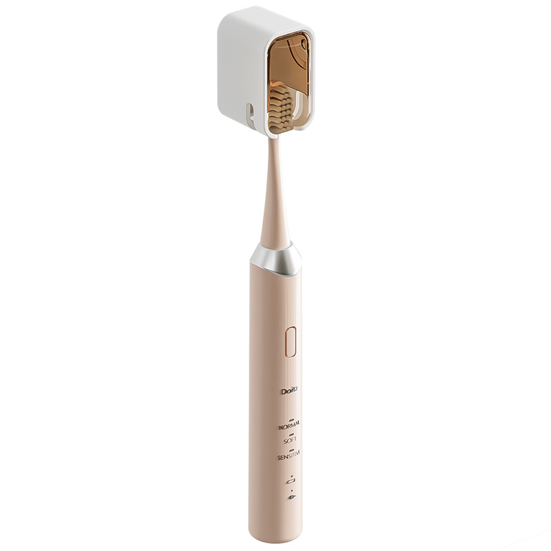 Personal Toothbrush Rack Bathroom Punch-Free Wall-Mounted Dust-Proof Electric Toothbrush Holder Toothbrush Storage Rack with Cover