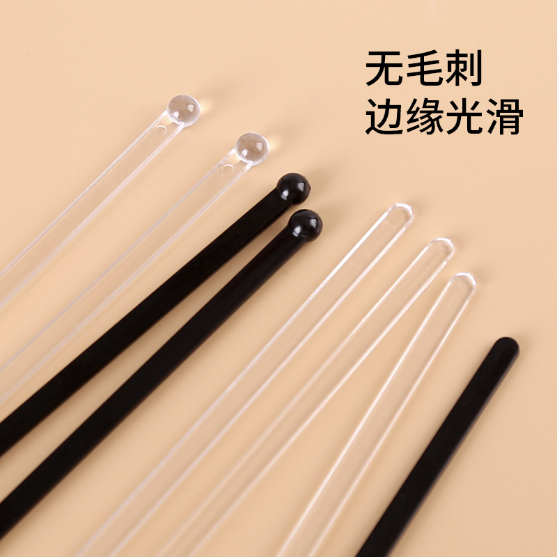 Disposable coffee stirring rod transparent Shaker round head coffee stick plastic stirring rod test plastic rod for experiment