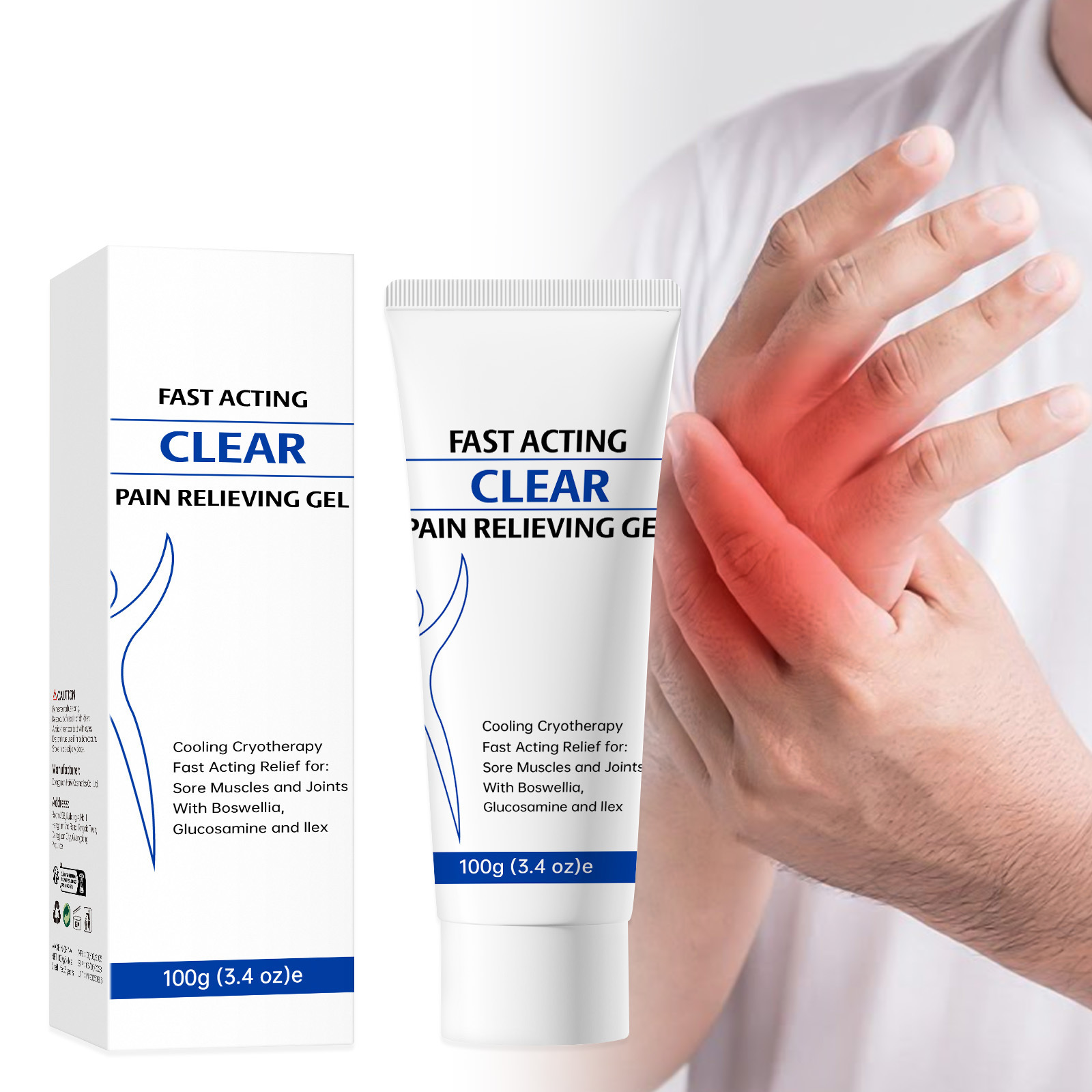 Cross-border TK soothing body bacteriostatic soothing muscle movement joint shoulder neck body relief gel 100g