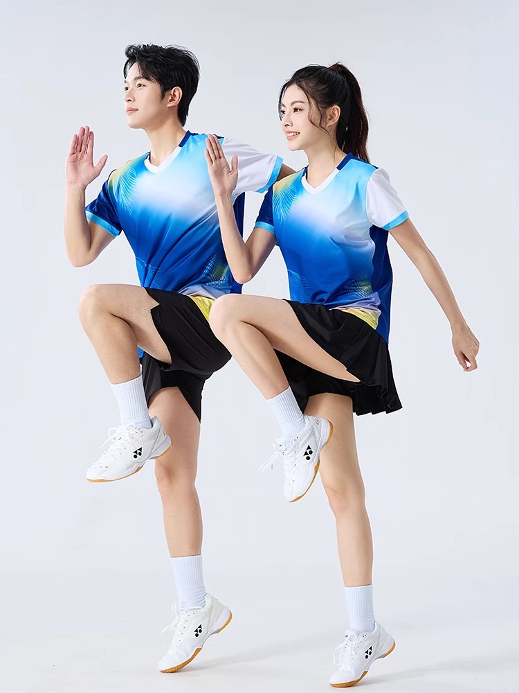 New Style Table Tennis Suit suit Men's and Women's Short-sleeved Quick-drying Vigor Tennis Suit Table Tennis Competition Team Uniform Customization