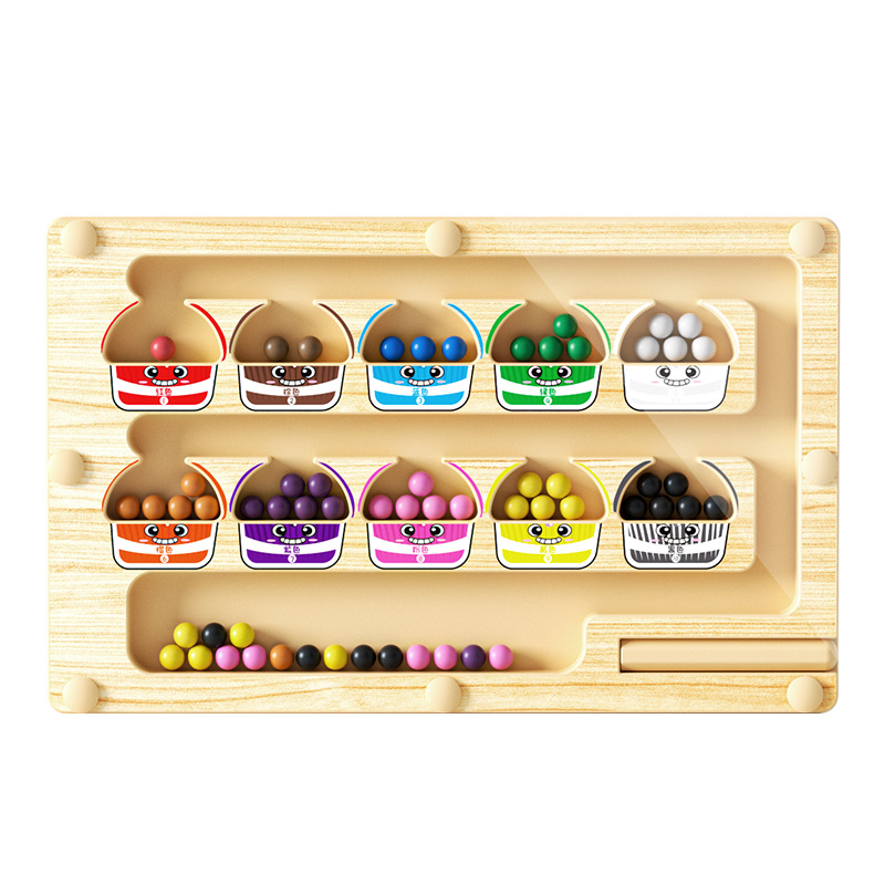 Toy Magnetic Bead Maze Kidsren's Pen Movement Intelligence Logic Focus Training Puzzle Early Education Enlightenment Training Game