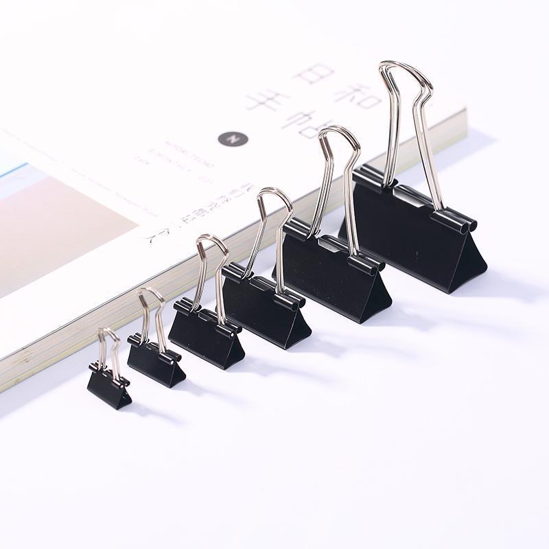 Factory Direct Sales Complete Specifications Black Colorful Long Tail Clip Dovetail Clip Metal Binding Clip Office Stationery Ticket Clip