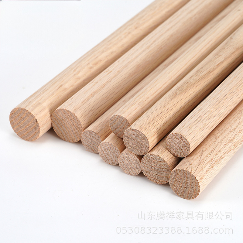 Классическая дубовая палка для одежды, массивные деревянные аксессуары для мебели, деревянный стержень для палатки, DIY, ручная работа