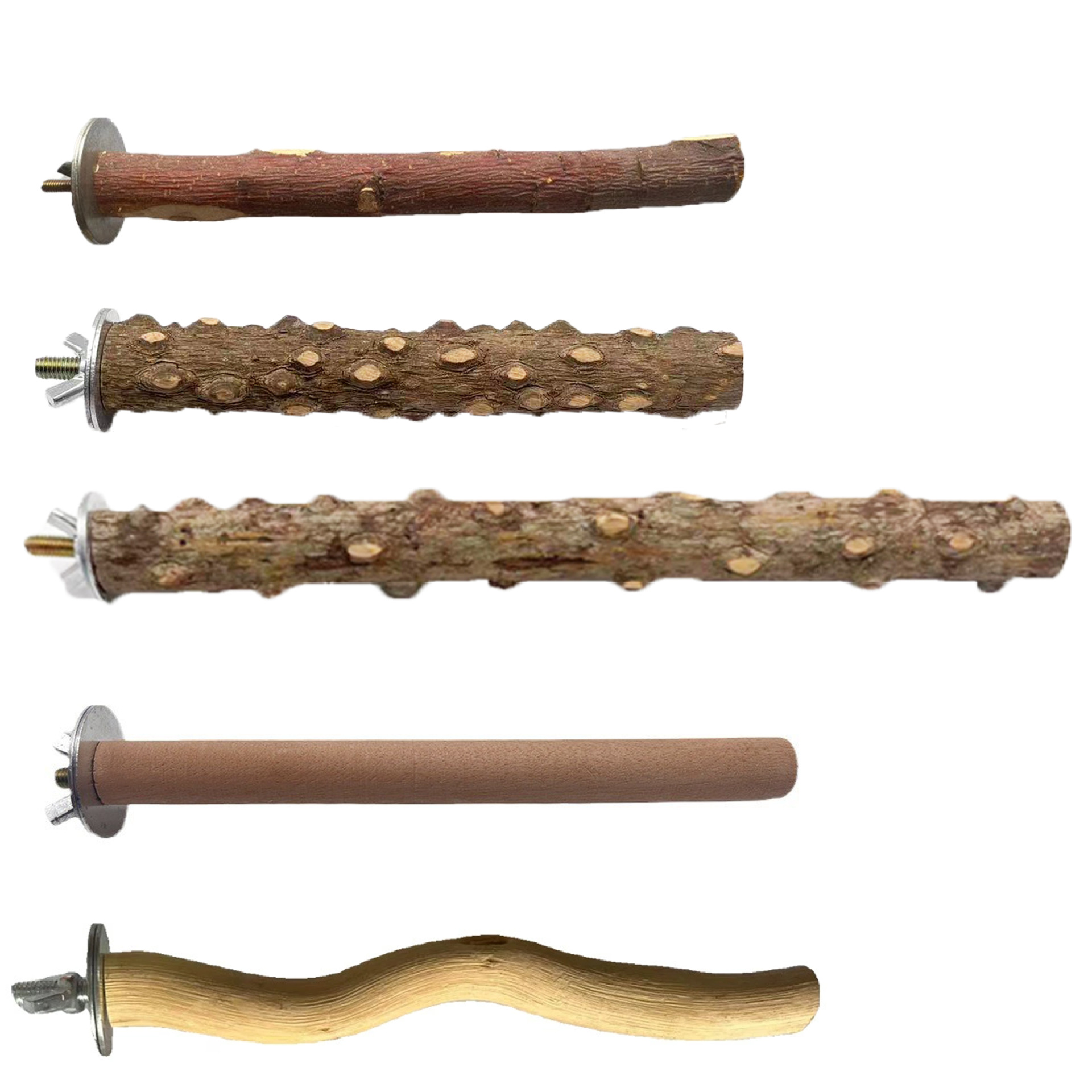 Parrot Bird Standing Pole Log Grape Wood Pepper Wood Apple Wood Standing Stick Bird Claw Grinding Perch Stand Bird Cage Accessories