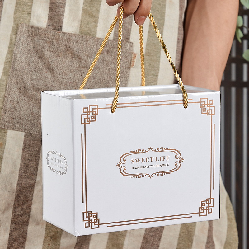 Cup Customized Accompanying Gift suit Ceramic Water Cup with Lid Gift Opening Gift Mug Gift Box High Color Value