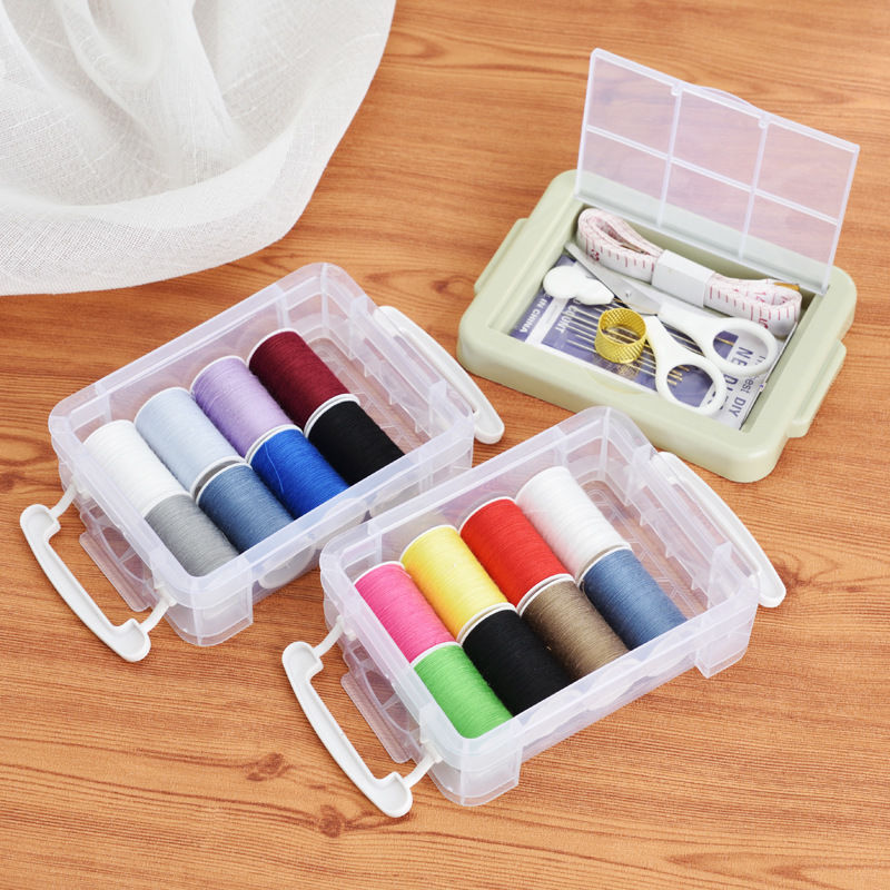 Nordic color sewing box 30-piece double-layer sewing box multifunctional sewing sewing sewing tool sewing storage box