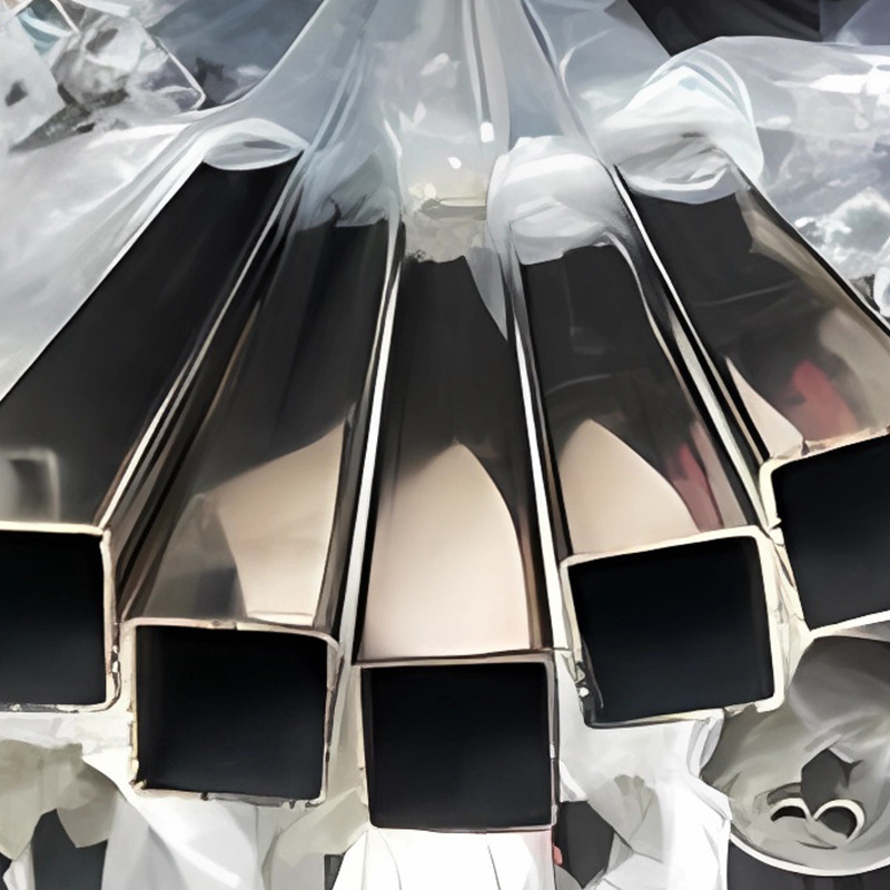Stainless Steel Square Tube Brushed Mirror Finish 304 Stainless Steel Tube 201 Rectangular Tube Large Diameter Welded Thickened Hollow Tube
