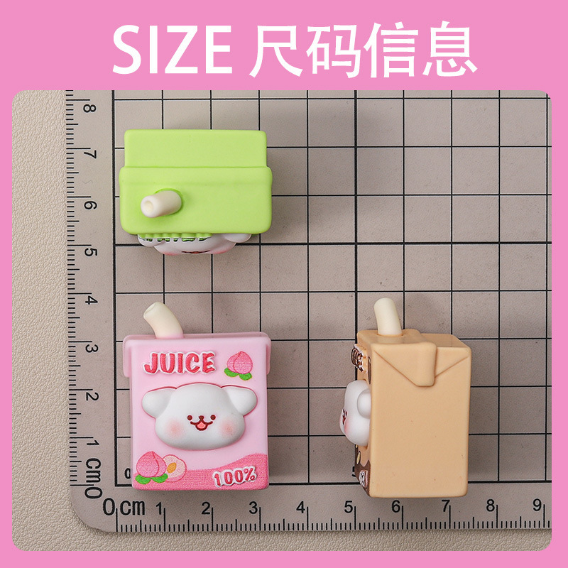 Three-Dimensional Solid Color Juice Suction Resin Small Ornaments Creative Cartoon Cute DIY Accessories Trendy Toys Wholesale