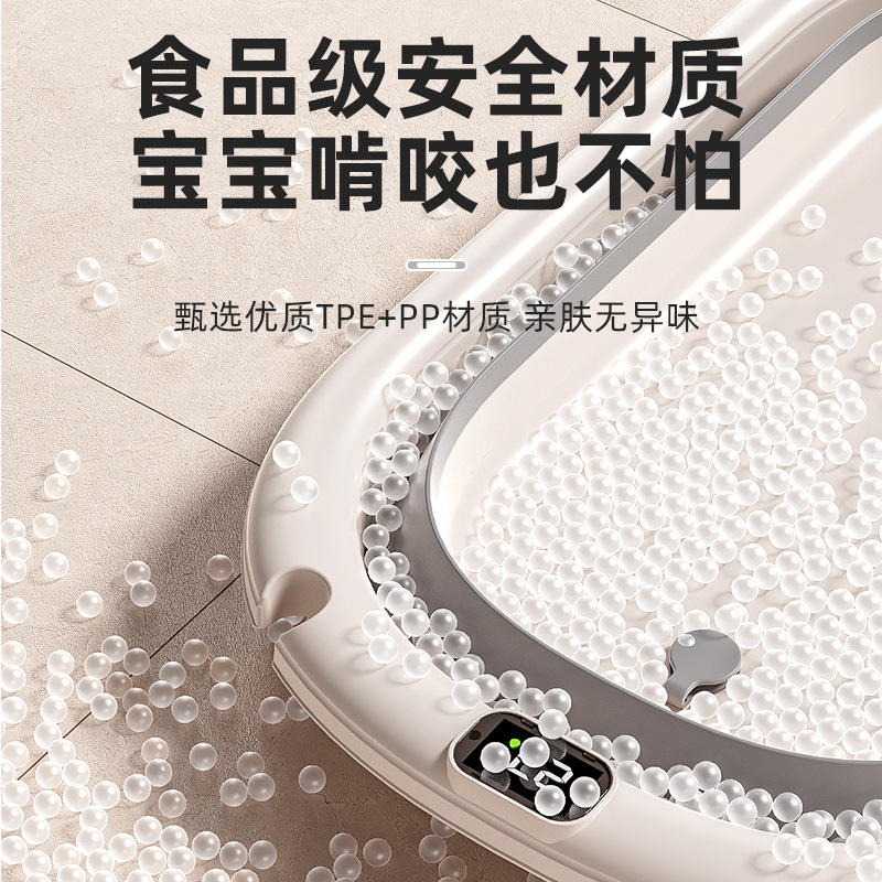 Large Baby Bathtub Tub Baby Foldable Toddler Sitting and Lying Bath Bucket Children's Household Newborn Children's Products